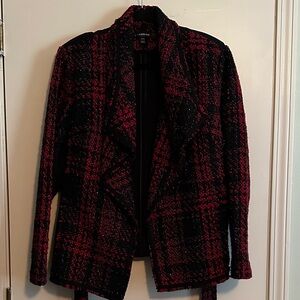 Lane Bryant Red and Black Plaid Blazer